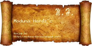Moduna Horác névjegykártya